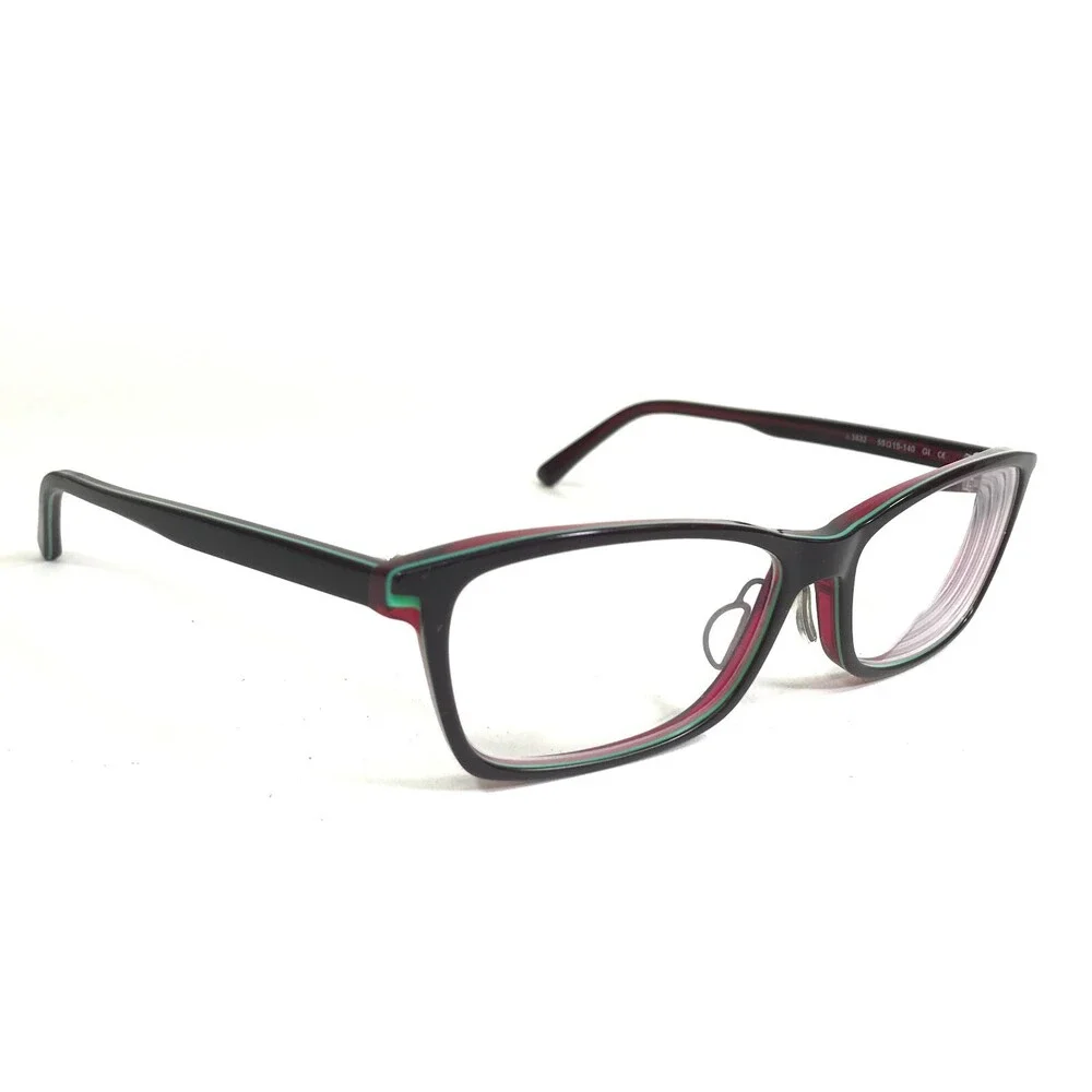 Prodesign Denmark Eyeglasses Frames c.3832 GI Blue Red Rectangular 55-15-140